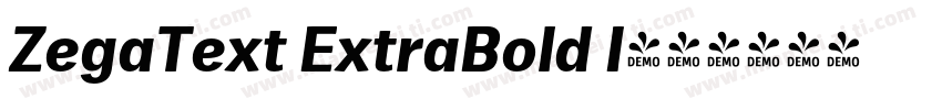 ZegaText ExtraBold I字体转换
